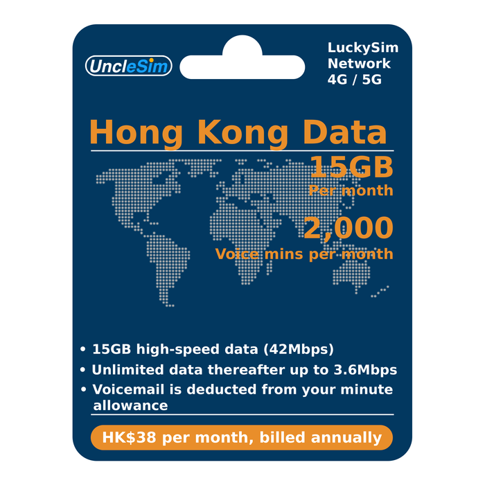 MNP Service - LuckySim $38/Month (Annual Plan) - eSIM - UncleSim eSIM plan
