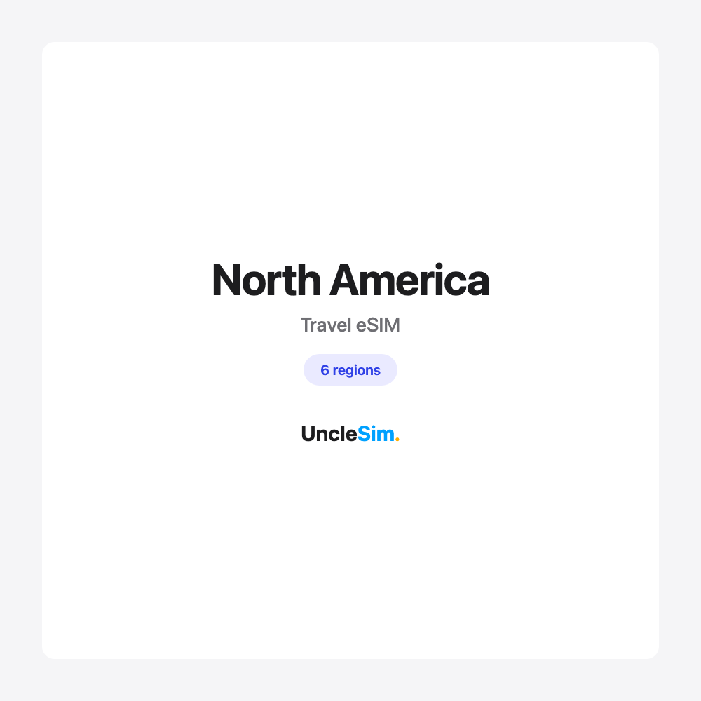 North America travel eSIM cover card by UncleSim