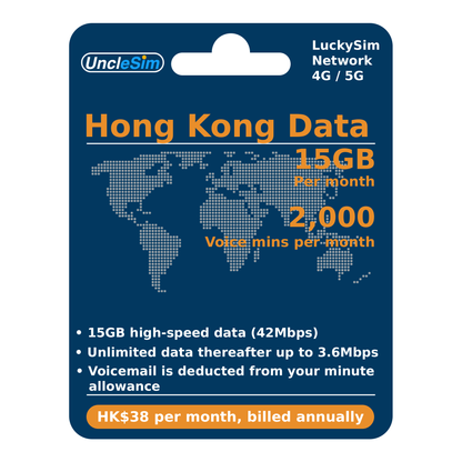 MNP Service - LuckySim $38/Month (Annual Plan) - eSIM