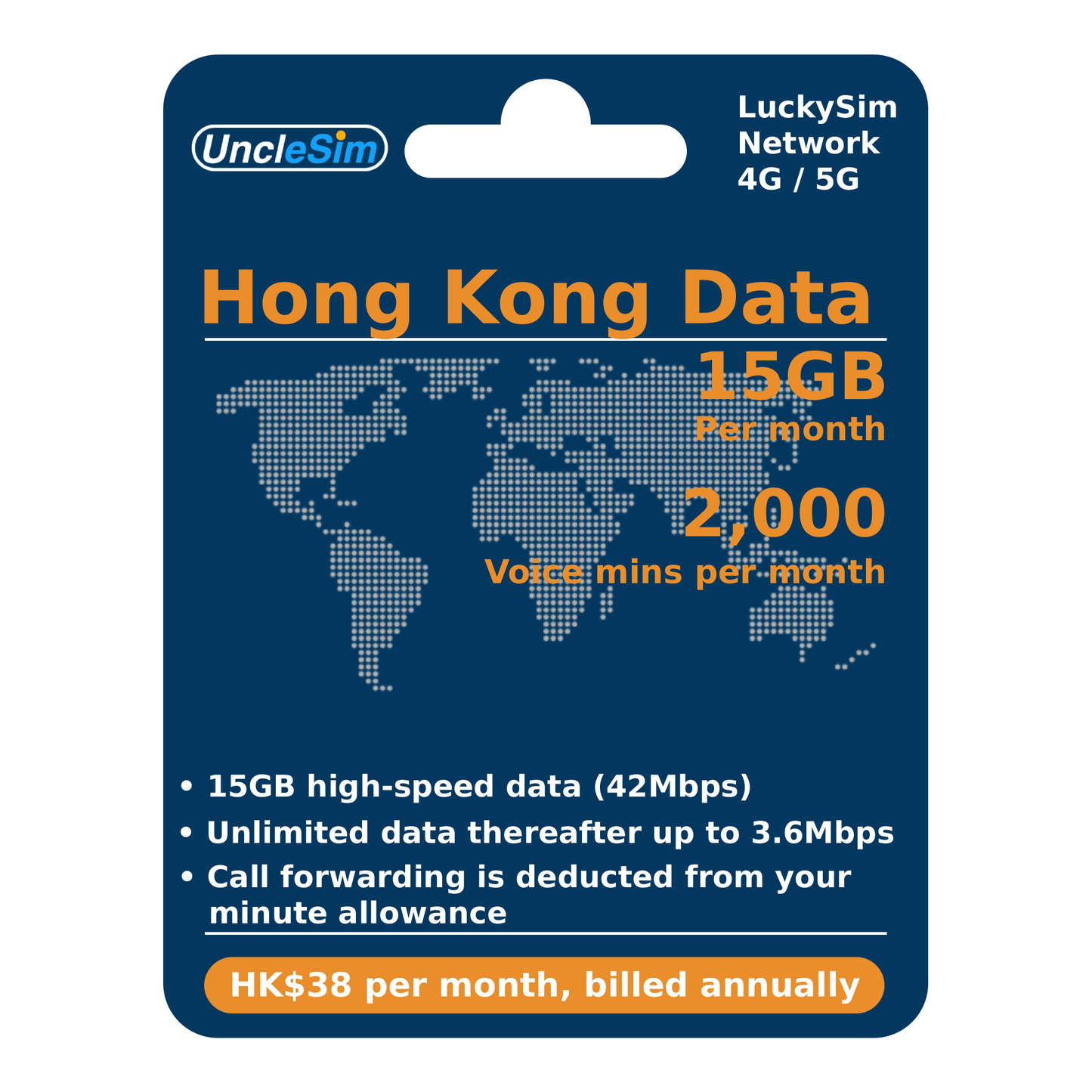 LuckySim $38/Month (Annual Plan) - eSIM