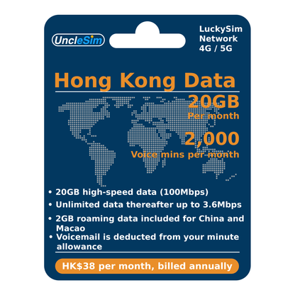 MNP Service - LuckySim $48/Month (Annual Plan) - eSIM