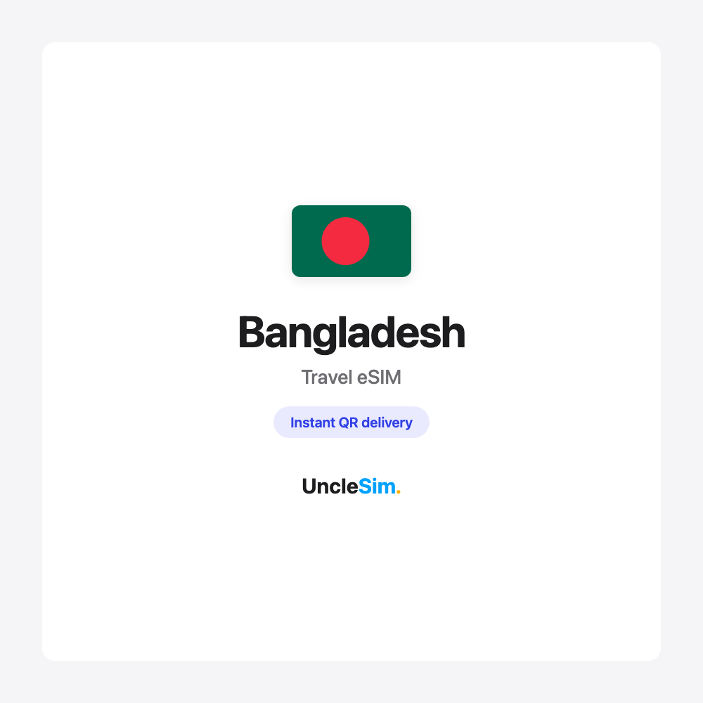Bangladesh travel eSIM cover card by UncleSim