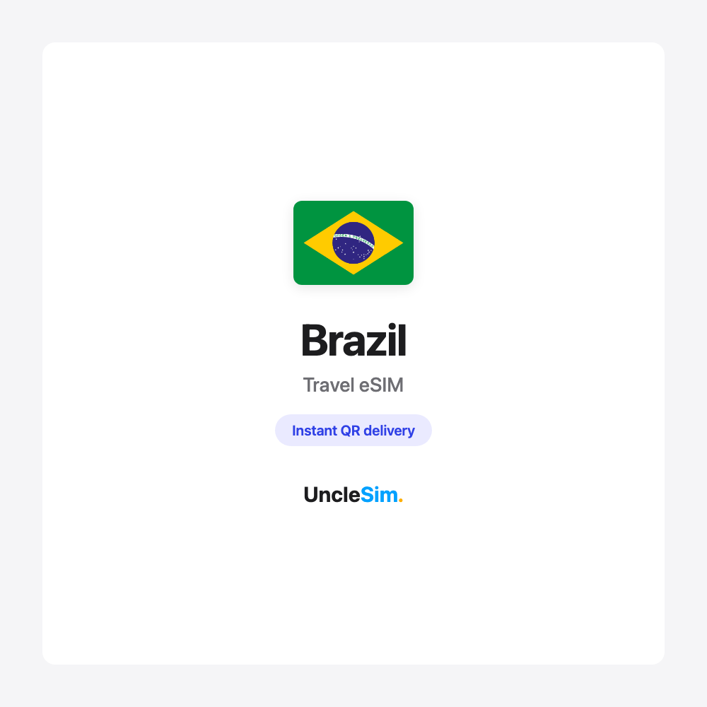 Brazil travel eSIM cover card by UncleSim