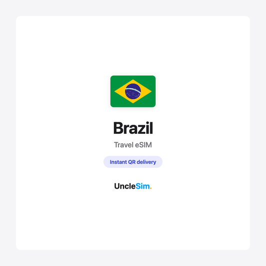 Brazil travel eSIM cover card by UncleSim