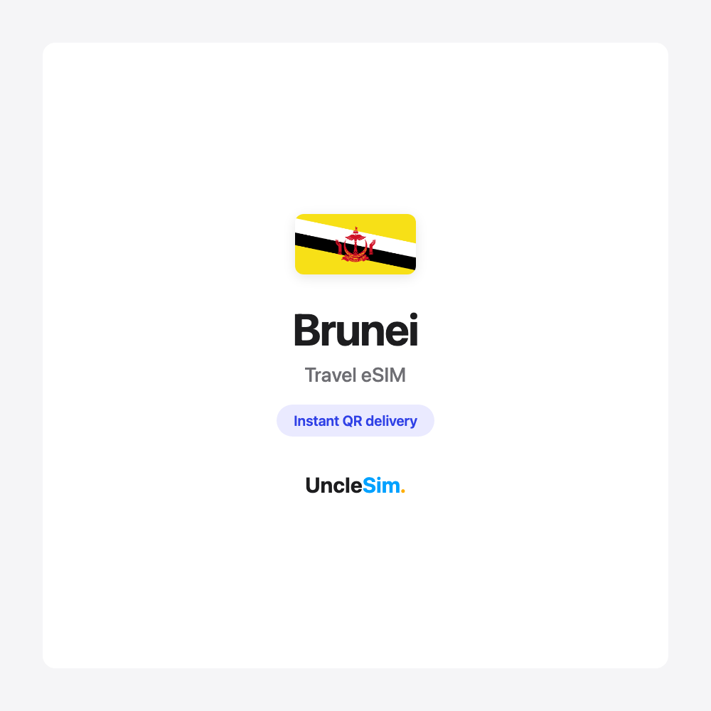 Brunei travel eSIM cover card by UncleSim