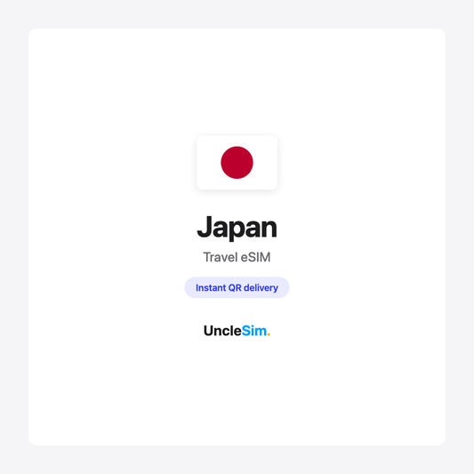Japan travel eSIM cover card by UncleSim