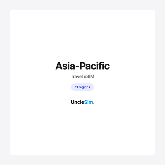 Asia-Pacific travel eSIM cover card by UncleSim