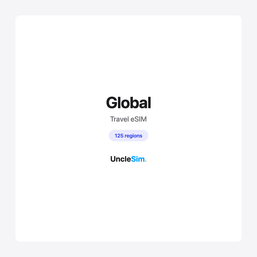 Global travel eSIM cover card by UncleSim