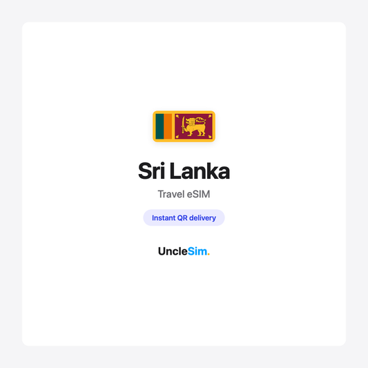 Sri Lanka travel eSIM cover card by UncleSim