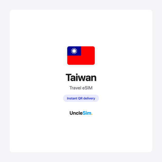 Taiwan travel eSIM cover card by UncleSim