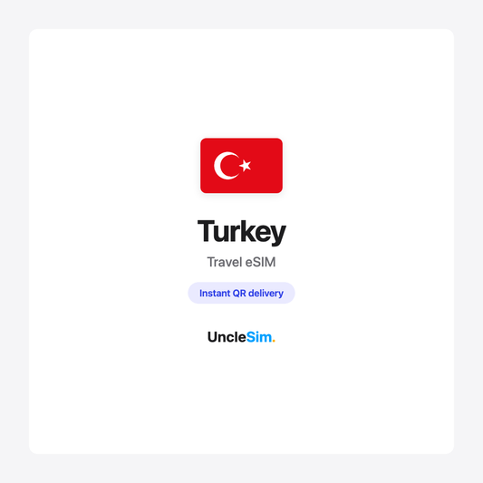 Turkey travel eSIM cover card by UncleSim