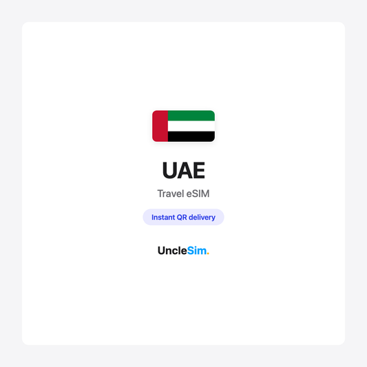 UAE travel eSIM cover card by UncleSim