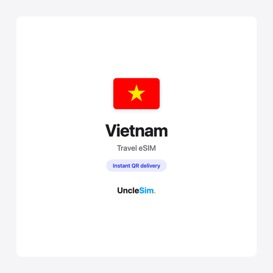 Vietnam travel eSIM cover card by UncleSim